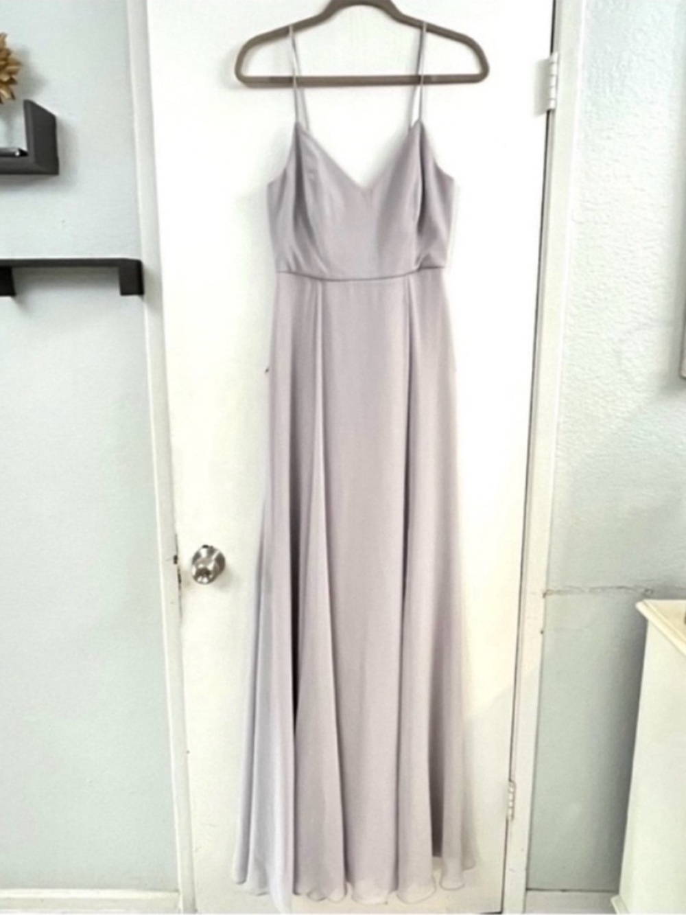 Joanna August Claudette Silver Bells Sleeveless Elegant Maxi Dress Size 6